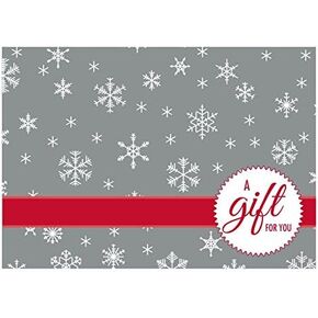 LUXPaper #17 Mini Envelopes in 80 lb. Silver Snowflakes for 2 9/16 x 3 9/16 Cards, Printable Envelopes for Gift Cards and Thank You’s, w/Glue, 500 Pack, Envelope Size 2 11/16 x 3 11/16 (White)