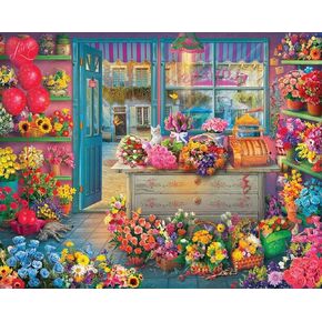 Springbok's 1000 قطعة Jigsaw Puzzle Flower Shop - صنع في الولايات المتحدة الأمريكية