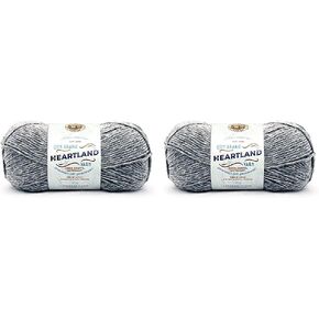 Lion Brand Yarn Heartland Yarn for Crocheting, Knitting, and Weaving, Multicolor Yarn, Mount Rainier, 753 Foot (Pack of 2)