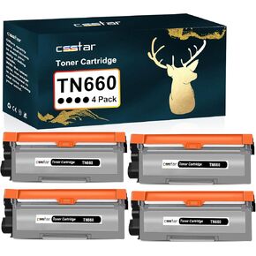TN630 TN660 TONER لـ Brother Printer Printing Cartridge لـ HL-L2300D TONER HL-L2380DW HL-L2320D HL-L2340DW HL-L2360DW MFC-L2720DW DCP-L2540DW TONER (4 أسود)