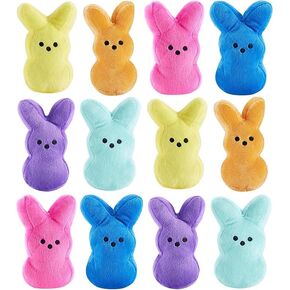 12PCS Cute Bunny Plush Toys,Easter Basket Stuffers Toys for Kids,Bunny Stuffed Animals,Easter Party Favors Gift for Girls Boys