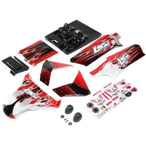 مجموعة Losi Body Set DBXL-E 2.0 LOS250044 CAR/TRACK ADMOIS WINGS & SECALS