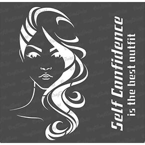 Craftreat القابلة لإعادة الاستخدام للبنات من أجل إستنسال جدار النسيج للطلاء على الخشب ، القماش ، الورق ، النسيج ، الأرضية ، الجدار والبلاط - امرأة واثقة - 12x12 بوصة - أذرز الحائط - الإستنسل البلاستيكية