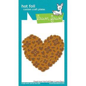 Lawn Fawn LF3620 Floral Heart لوحة رقائق الساخنة