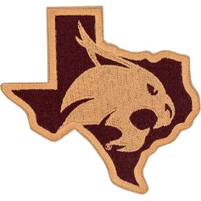 Desert Cactus Texas State University Patch – Embroidered Iron On/Sew On Applique for Blazers, Jackets, Backpacks, Bags, Hats & Tactical Gear – Texas State Bobcats (Patch - Design H)