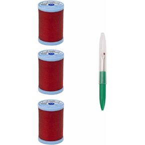 معاطف و Clark خياطة خياطة خيط خيط خيط القطن المغطى بخيط القطن المغطى 250 ياردة (3 عبوات) Red S925-2250-3p مع التماس التماس