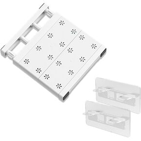 Locker Shelf for School Locker Locker Shelf Layered Board Organizer Adjustable Locker Divider Extends to Fit Your Locker (White, 9.4'' W x (11.8''-17.7'') L)