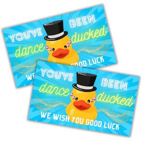 Lashicorn You’ve Been Dance Ducked Competition Awards Game | 50 pk 2x3.5" Dance Certificate of Achievement Gift Lessons Cards for Dancers