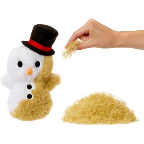 Fluffie Stuffiez Holiday Gingerbread Small Collectible Feature Plush, Surprise Reveal Unboxing with Huggable ASMR Fidget DIY Fur Pulling, Ultra Soft Fluff