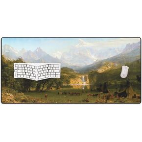 Western Landers-Peak Game Gaming WFH Mousepad Full Desk (Landers-Peak و Aeroglyde (كبير (36 "× 17"))