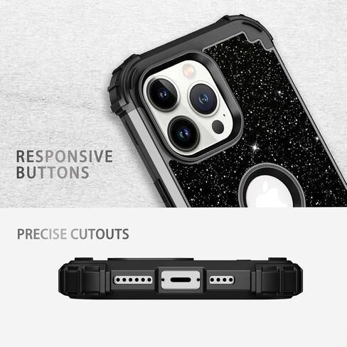 حافظة LONTECT لهاتف iPhone 11 لامعة لامعة بلينغ 3 في 1 حافظة حماية متينة لكامل الجسم مقاومة للصدمات لهاتف Apple iPhone 11 مع 2 واقي شاشة + 2 واقي عدسة الكاميرا، ذهبي وردي لامع in Kuwait