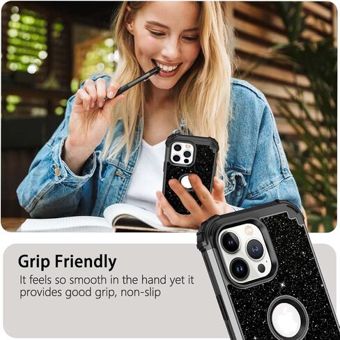 حافظة LONTECT لهاتف iPhone 11 لامعة لامعة بلينغ 3 في 1 حافظة حماية متينة لكامل الجسم مقاومة للصدمات لهاتف Apple iPhone 11 مع 2 واقي شاشة + 2 واقي عدسة الكاميرا، ذهبي وردي لامع in Kuwait