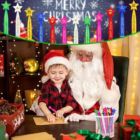 Sherr 72 Pcs Operation Christmas Pens Gift Bulk Christmas Star Shaped Ballpoint 1.0 mm Black Ink Pens for Adults Party School Office Home Supplies in Saudi Arabia