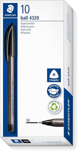 STAEDTLER 4320 MKP50 Stick Rainbow Ballpoint Pen - Assorted Colours (Tub of 50) in Saudi Arabia