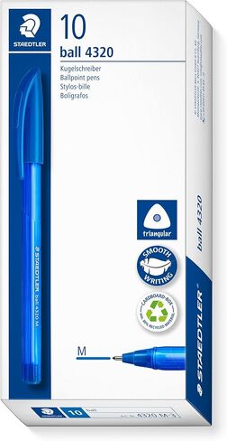 STAEDTLER 4320 MKP50 Stick Rainbow Ballpoint Pen - Assorted Colours (Tub of 50) in Saudi Arabia
