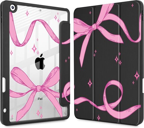 Tuiklol for iPad 10.2 case 2021 Gen 9th Release Built in Pencil Holder - Trifold Stand-Auto Wake/Sleep TPU Protection Stand Clear Back Cover for 2020 2019 [8th/7th] Case, Moon and Star in Saudi Arabia