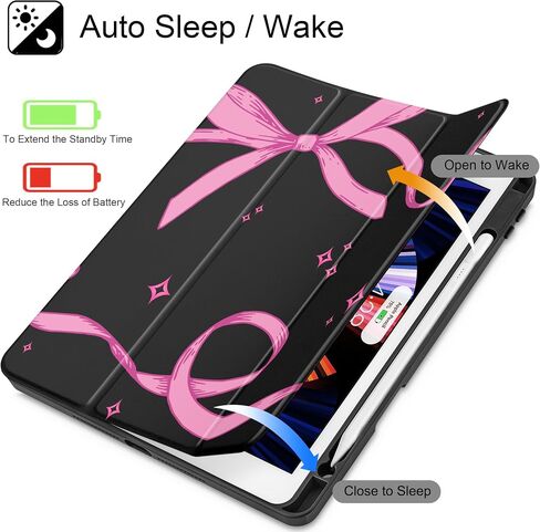 Tuiklol for iPad 10.2 case 2021 Gen 9th Release Built in Pencil Holder - Trifold Stand-Auto Wake/Sleep TPU Protection Stand Clear Back Cover for 2020 2019 [8th/7th] Case, Moon and Star in Saudi Arabia