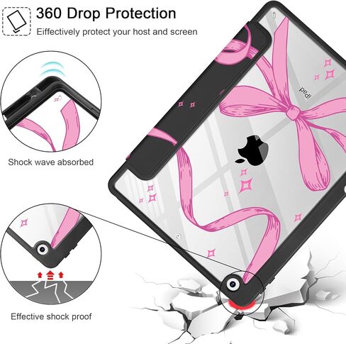 Tuiklol for iPad 10.2 case 2021 Gen 9th Release Built in Pencil Holder - Trifold Stand-Auto Wake/Sleep TPU Protection Stand Clear Back Cover for 2020 2019 [8th/7th] Case, Moon and Star in Saudi Arabia