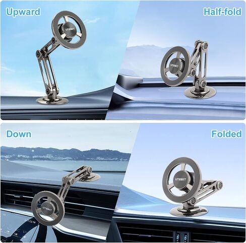 UTEBIT Phone Holders for Your Car Dashboard Windshield Air Vent 3-in-1 Universal Car Phone Mount Thick Case & Heavy Phone Friendly Cell Phone Holder Mount Fit for iPhone 16 15 Pro Max 14 13 12 Android in Kuwait