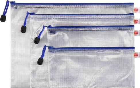 Zippered Envelope Organization Storage Pouch Bags (4, Green) - PVC in Saudi Arabia