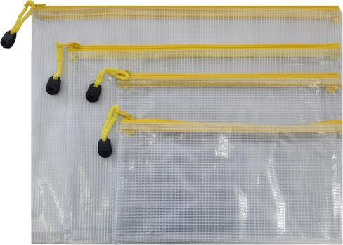 Zippered Envelope Organization Storage Pouch Bags (4, Green) - PVC in Saudi Arabia