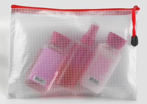 Zippered Envelope Organization Storage Pouch Bags (4, Green) - PVC in Saudi Arabia