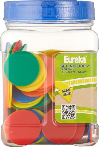 Eureka Tub Of Letter Tiles Back to School Classroom Supplies Educational Toy, 1'' x 1'' tiles, 176 pc in Saudi Arabia