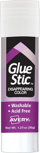 Avery Glue Stick Disappearing Purple, Washable, Permanent, 6 Per Pack, 2 Packs, 12 Total (98071) in Saudi Arabia