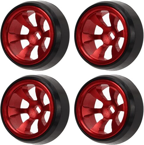 4 PCS RC Drift Tire Aluminum Alloy Tires Replacement Parts for WLtoys K989 1/28 RC Car 44954 RC Car Drift Tire () in Saudi Arabia