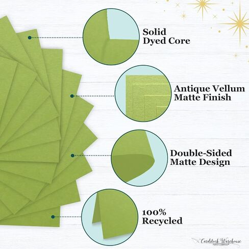 Cardstock Warehouse Pop Tone Sour Apple Green Matte Premium Cardstock Paper - 12 x 12" - 100 Lb. / 270 Gsm - 25 Sheets in Kuwait