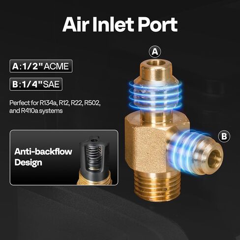 VIVOHOME 110V 1/4 HP 3.5 CFM Single Stage Rotary Vane Air Vacuum Pump and R134a AC Manifold Gauge Set Kit for HVAC Air Conditioning Refrigeration Recharging in Kuwait