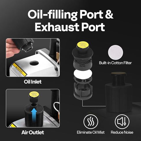 VIVOHOME 110V 1/4 HP 3.5 CFM Single Stage Rotary Vane Air Vacuum Pump and R134a AC Manifold Gauge Set Kit for HVAC Air Conditioning Refrigeration Recharging in Kuwait