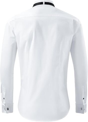Gollnwe Men's Tuxedo Shirt Wing Collar French Cuffs with Cufflinks and Bow Tie in Saudi Arabia