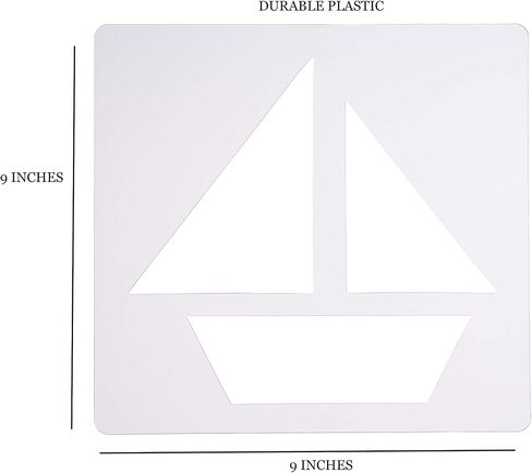 Chalk Stencil Set | Chalk Figures Large Opening And Durable Plastic Sidewalk Chalk Stencil For Outside And Inside Art Creations (Transparent Ocean) in Saudi Arabia