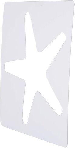 Chalk Stencil Set | Chalk Figures Large Opening And Durable Plastic Sidewalk Chalk Stencil For Outside And Inside Art Creations (Transparent Ocean) in Saudi Arabia