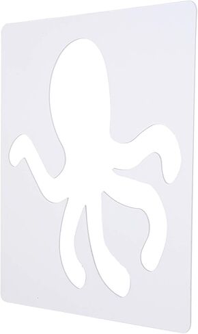 Chalk Stencil Set | Chalk Figures Large Opening And Durable Plastic Sidewalk Chalk Stencil For Outside And Inside Art Creations (Transparent Ocean) in Saudi Arabia