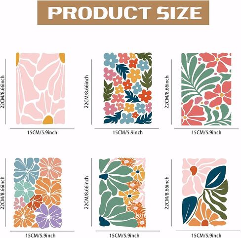 SUPERDANT 6pcs/Set PET Flowers Heat Transfer Stickers Butterfly Quotes Iron on Transfers Iron on Patches Stickers Washable Heat Transfer Paper for Clothing T-Shirt Jeans Backpacks DIY Applique in Saudi Arabia