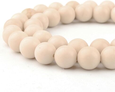 Natural Stone Beads Gemstone Beads for Jewelry Making - Crystal Beads for Bracelets, 6mm Beads Round Loose Beads(59-62pcs, 6mm, White Sand) in Saudi Arabia