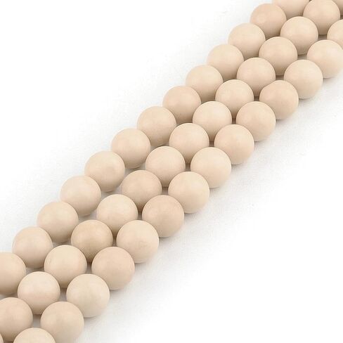 Natural Stone Beads Gemstone Beads for Jewelry Making - Crystal Beads for Bracelets, 6mm Beads Round Loose Beads(59-62pcs, 6mm, White Sand) in Saudi Arabia