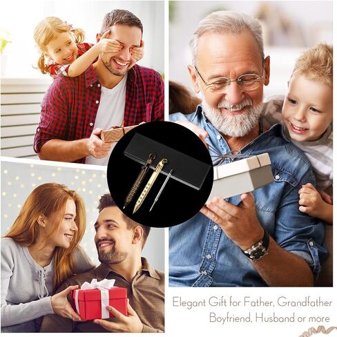 Chinco 6 Pcs Bolt Action Pen Sets for Men 2 Bolt Action 4 Ink Refills with 2 Gift Boxes Solid Brass Edc Pen Six-edge Pocket Metal Tactical for Father(Brass Color, Black) in Saudi Arabia