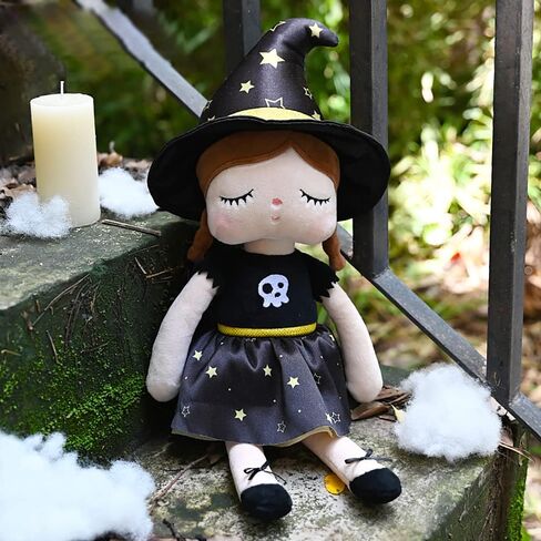 13" Exclusive New Halloween Princess Fairy Plush Doll, Witches and Pumpkin Girl Gifts, Non-Toxic Soft Skin-Friendly PP Cotton Stuffed Angela (Witches) in Saudi Arabia