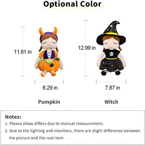 13" Exclusive New Halloween Princess Fairy Plush Doll, Witches and Pumpkin Girl Gifts, Non-Toxic Soft Skin-Friendly PP Cotton Stuffed Angela (Witches) in Saudi Arabia