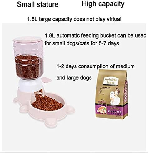 1.8L Pet Feeder Exercise Intelligence Dog Cat Automatic Press Feeder (Pink) in Saudi Arabia