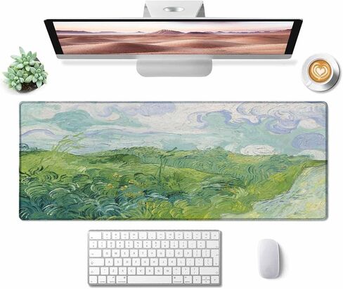 Gaming Mouse Pad, Large Non-Slip Rubber Base Mousepad, Keyboard Mouse Mat, Desk Pad with Stitched Edges, 31.5x11.8inch - Tropical Hawaii Hibiscus Floral in Saudi Arabia