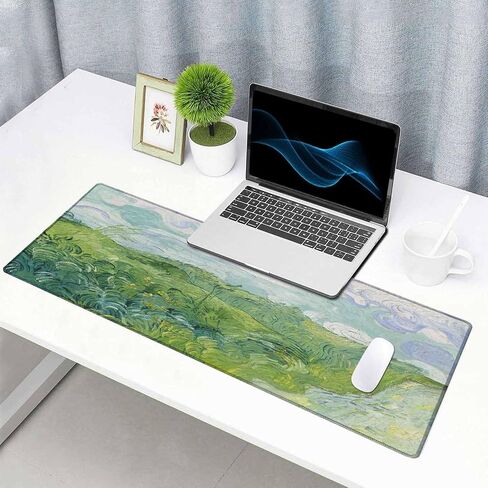 Gaming Mouse Pad, Large Non-Slip Rubber Base Mousepad, Keyboard Mouse Mat, Desk Pad with Stitched Edges, 31.5x11.8inch - Tropical Hawaii Hibiscus Floral in Saudi Arabia