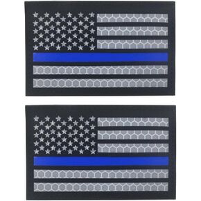 بقع العلم الأمريكي Ewkft 2PC ، IR US US US US USA Flag Patch Hook & Loop Tactical Morale Patch for Caps Acts Attions Militar