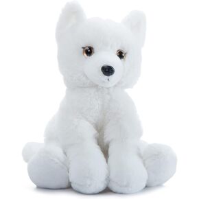 Petting Zoo Arctic Fox plushie plushie ، هدايا للأطفال ، حيوانات الحياة البرية البرية ، لعبة الثعلب الفخمة 9 بوصات