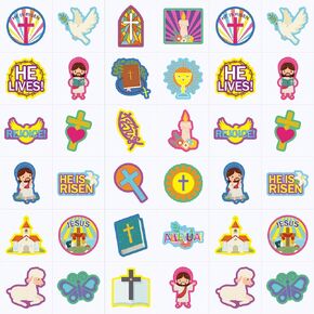 480 PCS يسوع يحبك ملصقات مسيحية ملصقات ملصقات ملصقات مسيحية للأطفال