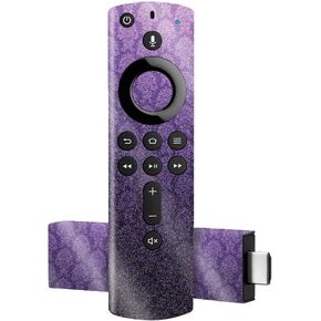 Mayyskins Glossy Glitter Skin for Amazon Fire TV Stick 4K - الأرجواني العتيقة | واقي ، دائم عالية اللمعان اللمعان النهائي | من السهل تطبيق الأنماط وإزالتها وتغييرها | صنع في الولايات المتحدة