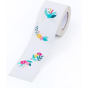 400pcs 2 "ملصقات ملصقات التعليب للجرار والأغطية ، ملصقات ملصقات الهدايا المستديرة ذاتية ، ملصقات العلامات تعليب الملصقات التوابل ملصقات الزجاجة 4 نمط تصاميم الأزهار الأبيض